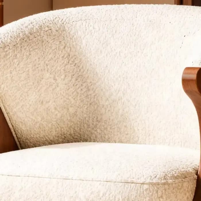 Fauteuil lounge rétro américain Wabi Sabi