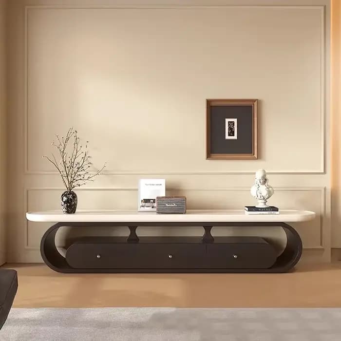 Meuble TV de qualité, style crème tendance