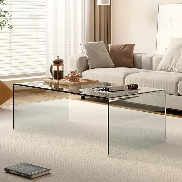 Nouvelle table basse en verre salon ménage rectangulaire petit appartement simple moderne mini burea
