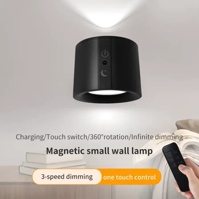 LED appliques murales lumière contrôle tactile Double tête applique 360 rotatif 3 couleurs