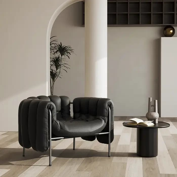 Canapés de salon français avec pieds en métal, minimaliste, moderne et luxueux, rembourrés, meubles