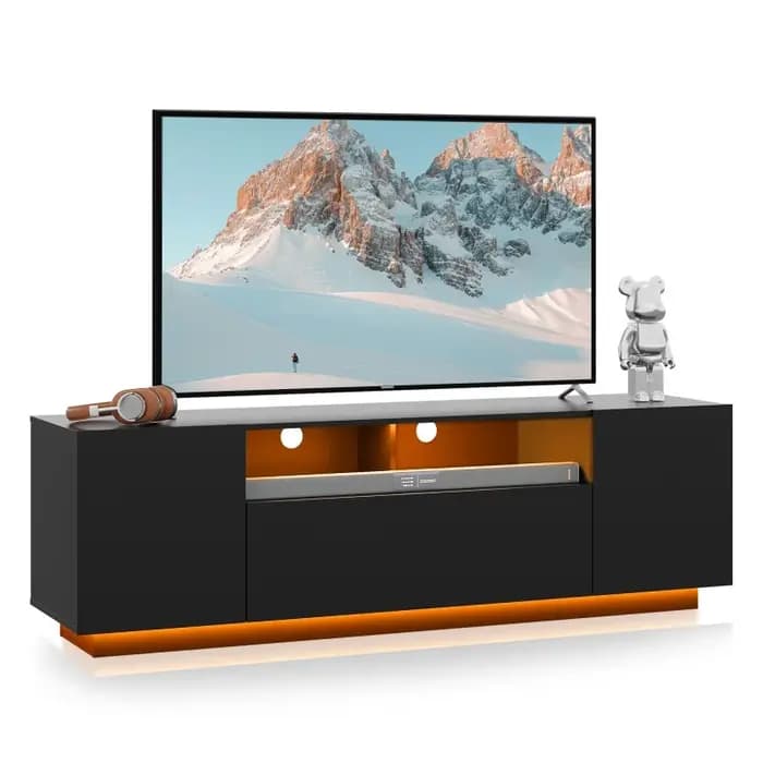 GALAXHERO Meuble TV pour centre de divertissement TV 65 pouces avec armoire de rangement Console TV