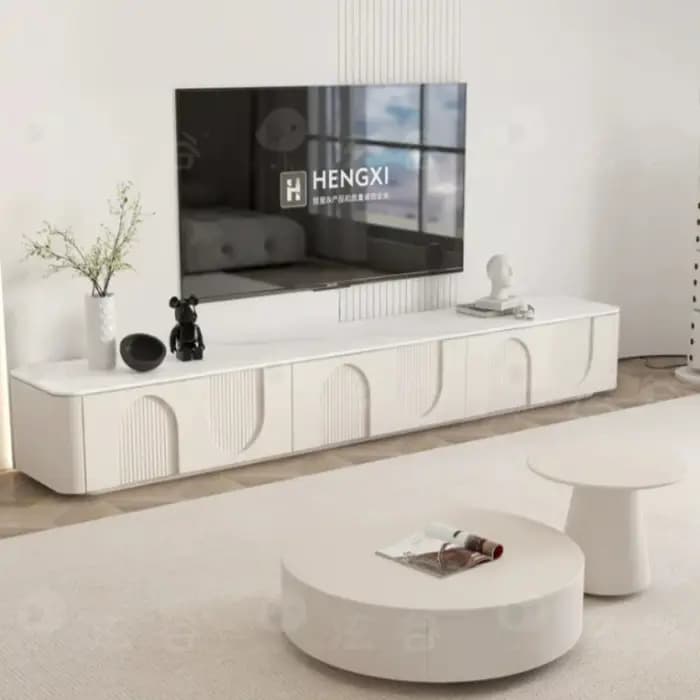 Meuble TV mural blanc moderne pour salon