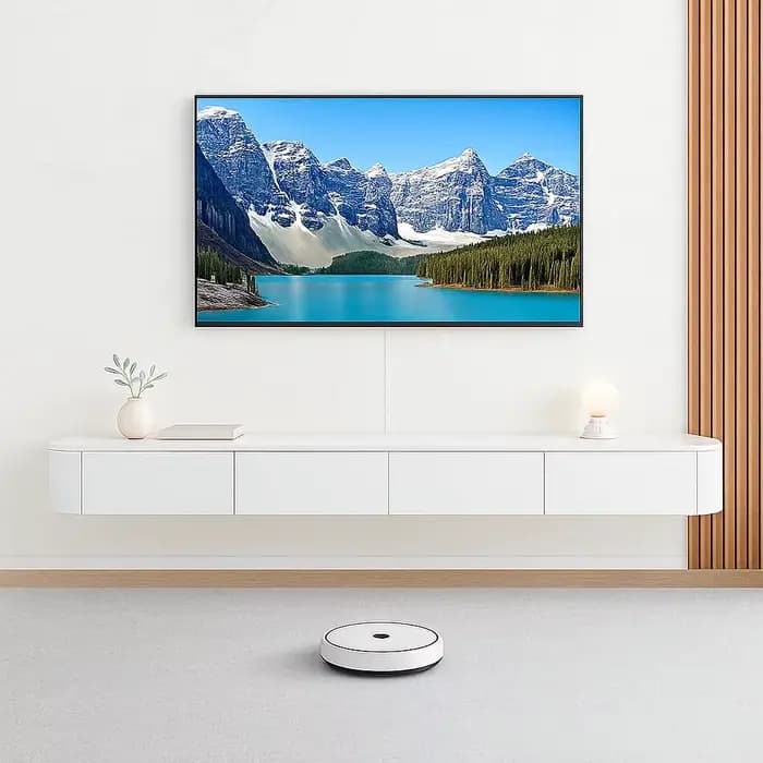Meuble TV flottant, meuble TV mural de 47 à 118 pouces, meuble TV avec porte, console multimédia TV