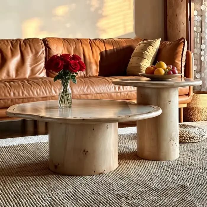 Tables basses Funky Wood en marbre