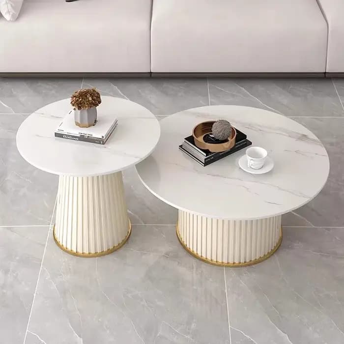 Europe du nord Tables basses Design rond authentique luxe