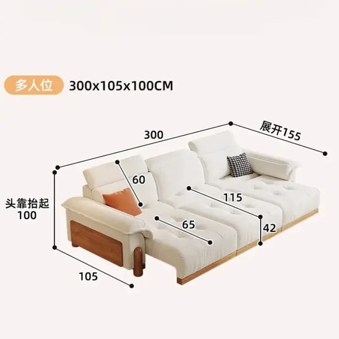 Canapé électrique Extenable design européen