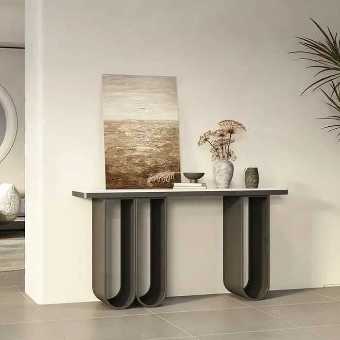 Table de Console industrielle italienne, Design rustique de luxe, Table de Console esthétique, Meuble de beauté Premium, meubles de Salon