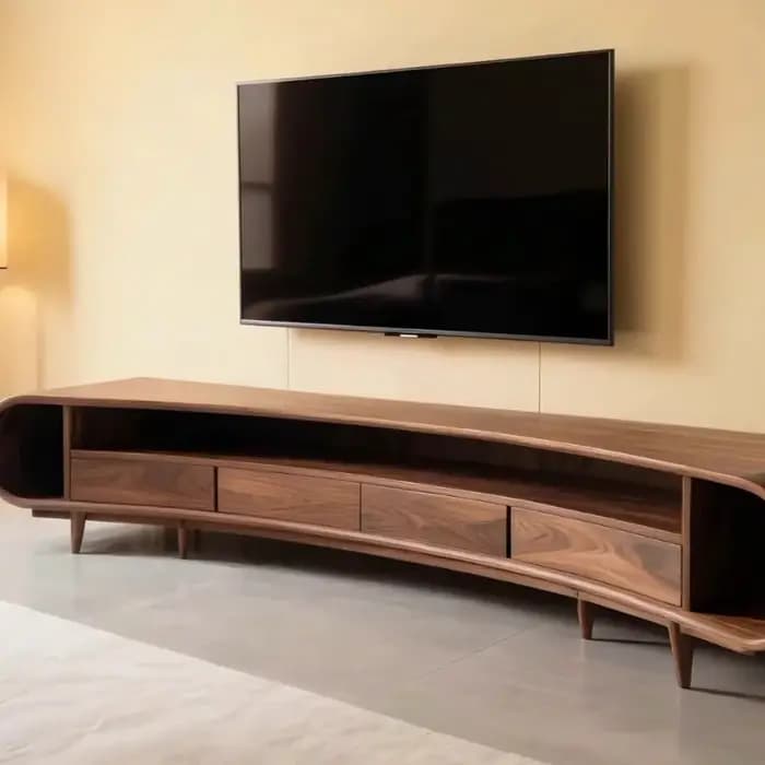 Meuble TV vintage marron unique, meuble TV moderne en chêne massif de luxe, meuble TV classique en b