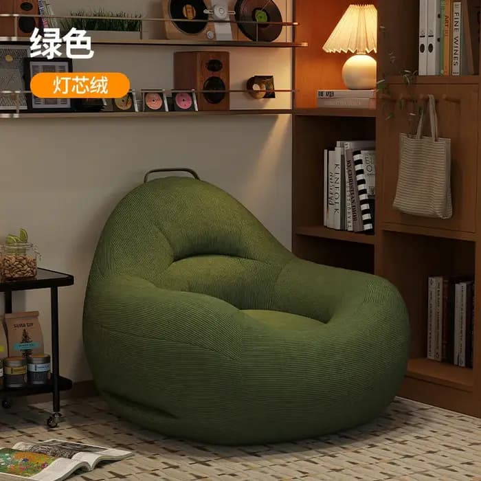Canapé Pouf Tatami Simple en Velours Côtelé pour Chambre, Balcon, Salon – Canapé Monoplace Sans Stru