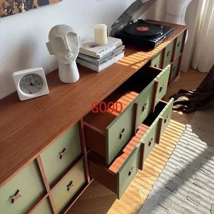 Meuble TV Moderne de Luxe, Unité de Rangement Design pour Salon, Console Esthétique pour Table à Man