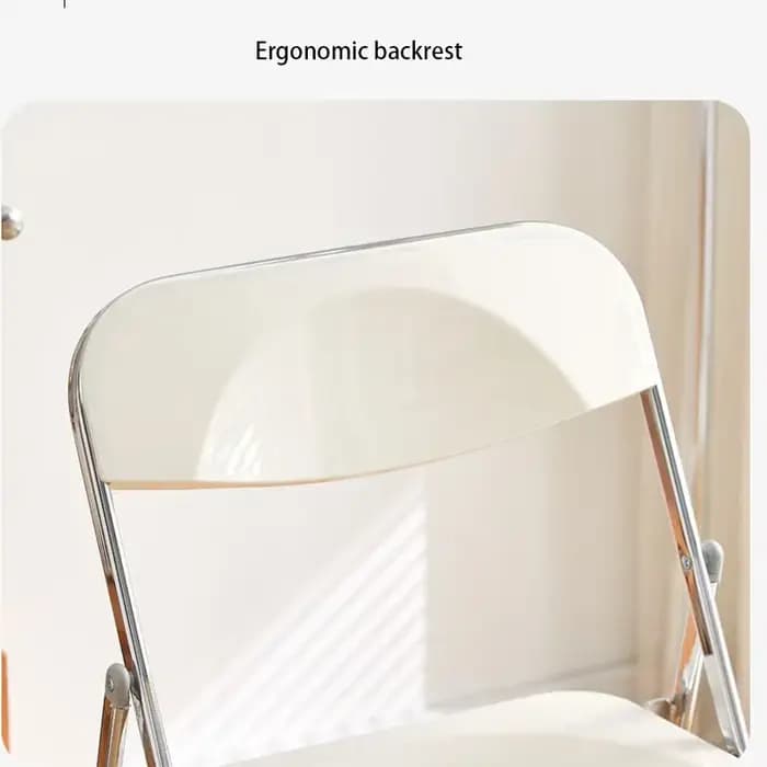 Chaise pliante transparente, chaise de salle à manger en acrylique, chaise de maquillage transparent