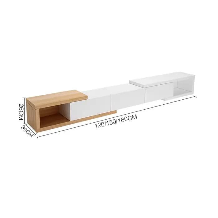 Meuble Tv esthétique élégant modulaire réglable rétro avec rangement