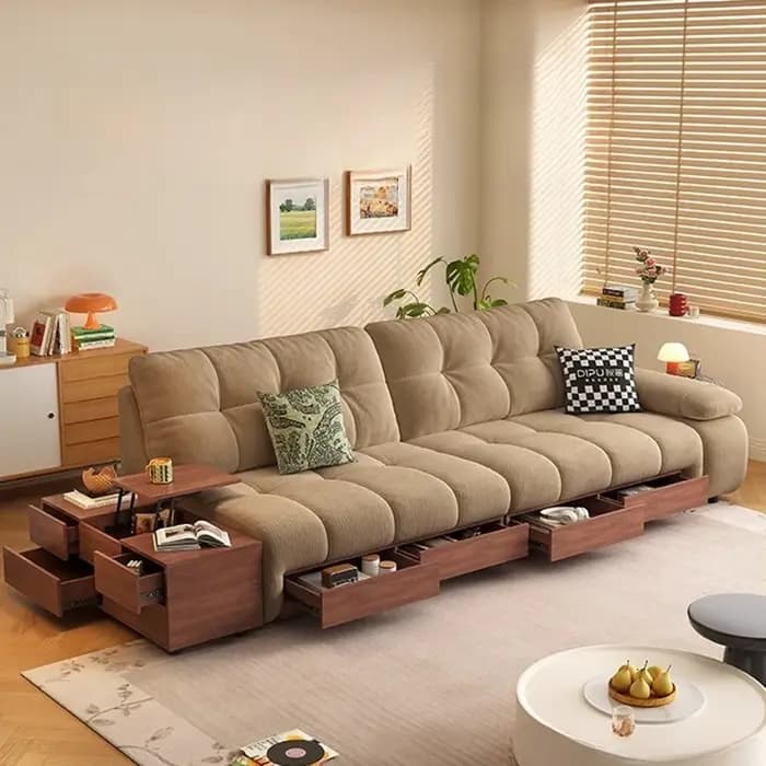 Canapés de luxe nordique rangement appartement chambres confortables