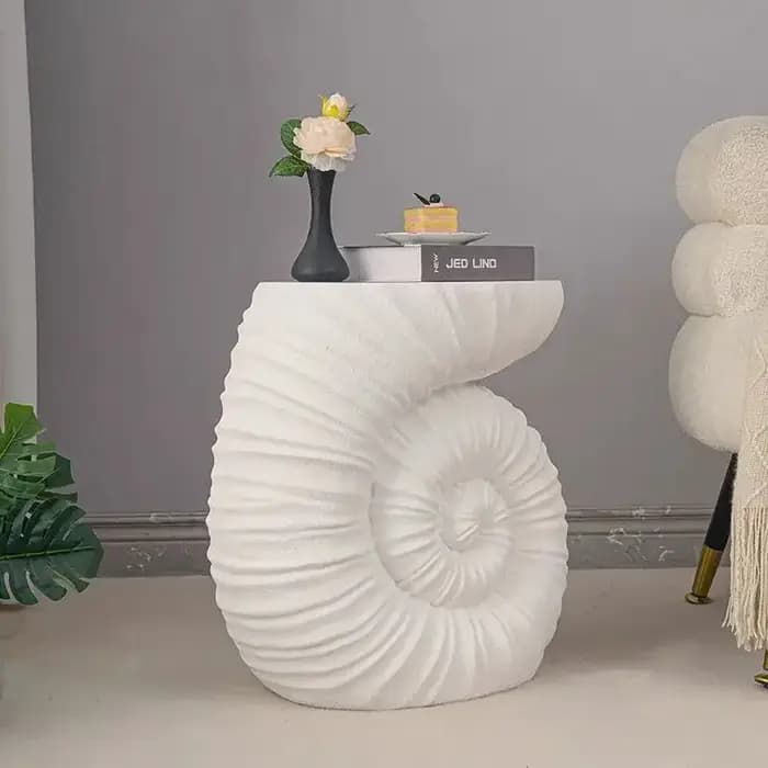 Table basse créative en forme de coquillage de style nordique