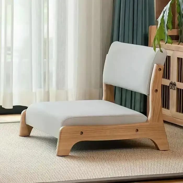 Chaise de baie vitrée fabriquée à la main en bois massif