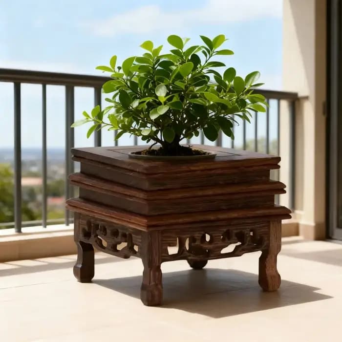 Base de Table carrée en bois