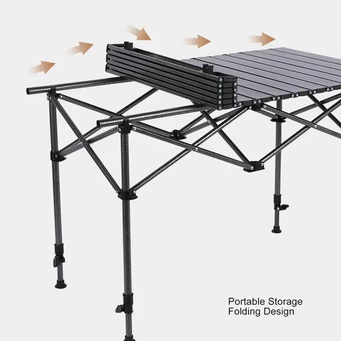 Table pliante compacte d'extérieur en acier au carbone