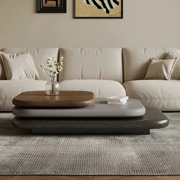 Table basse rotative moderne pour appartement