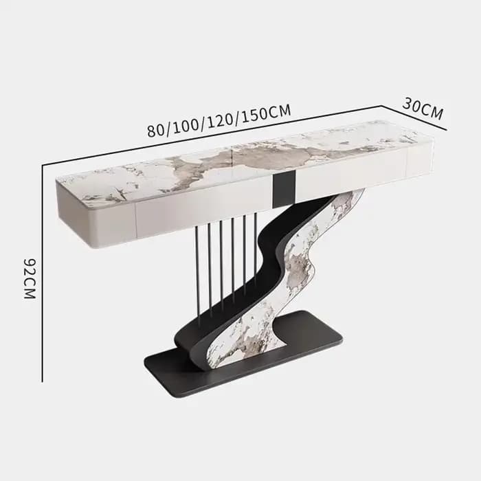 Console de luxe Design décor Table d'entrée tiroirs de rangement modernes meubles