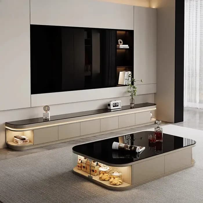 Meuble TV sur pied de 50 pouces avec tiroirs de rangement