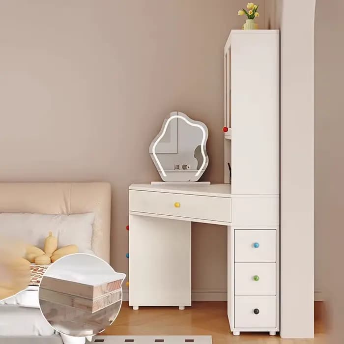 Haute Coiffeuse d'angle avec tiroir moderne français Unique Vanity Desk luxe esthétique