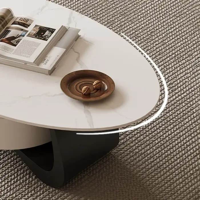 Table basse ovale de luxe