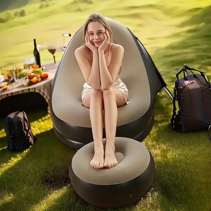 Canapé paresseux chaise gonflable inclinable pliante