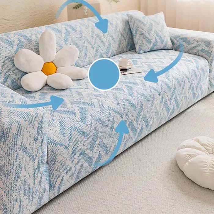 Housse de canapé tout-en-un à texture hautement élastique