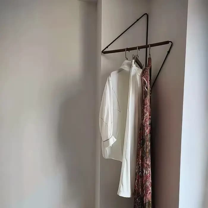 Cintre d'angle en fer forgé porte-manteau en bois créatif moderne minimaliste armoire muebles para h