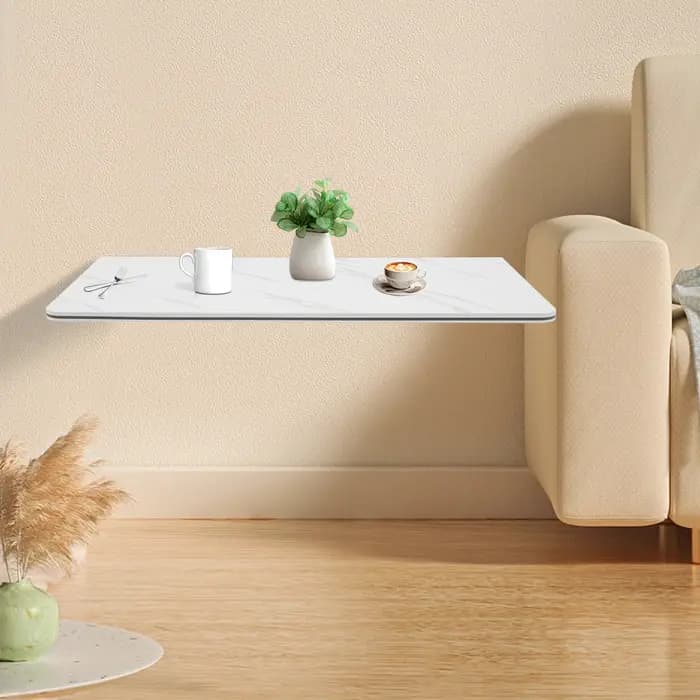 Table pliante murale de 31,5 × 15,75 pouces, table pliante suspendue pour la maison, le bureau, la s
