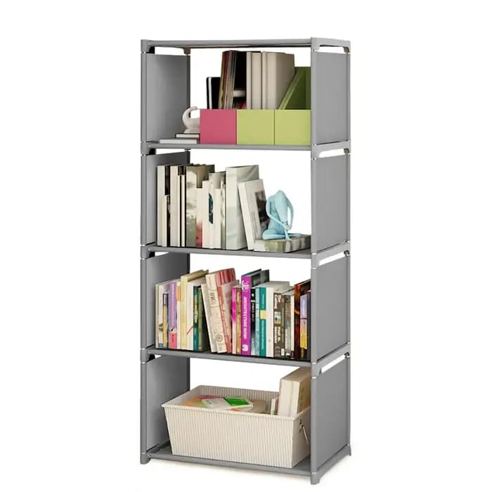 Présentoir de bibliothèque à 4 niveaux