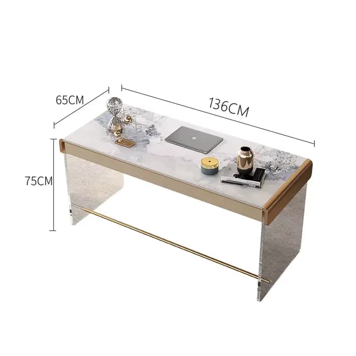 Bureau en pierre acrylique moderne et simple, bureau d'étude à domicile, bureau d'écriture pour ordi