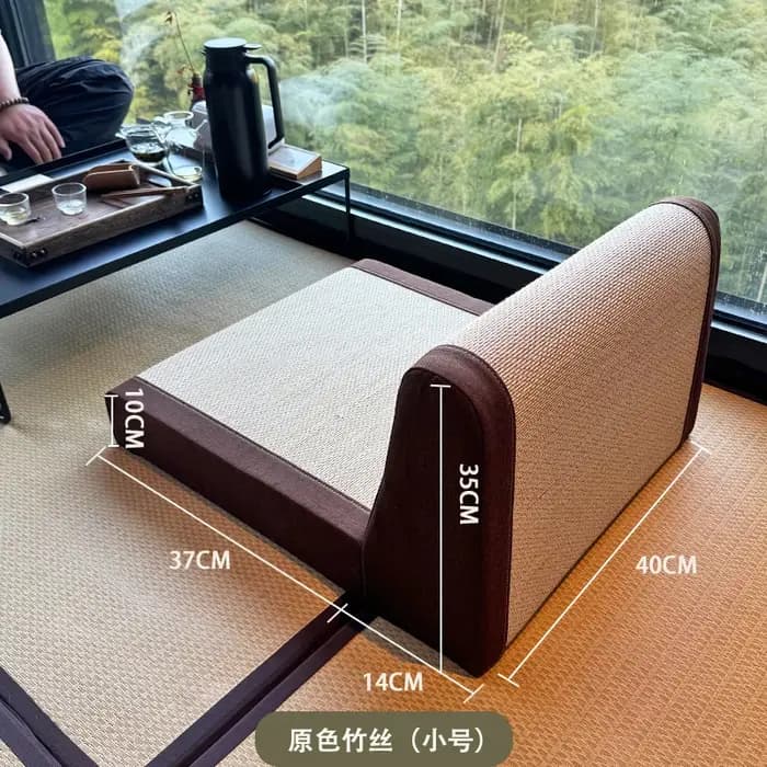 Chaise de sol japonaise en soie de bambou