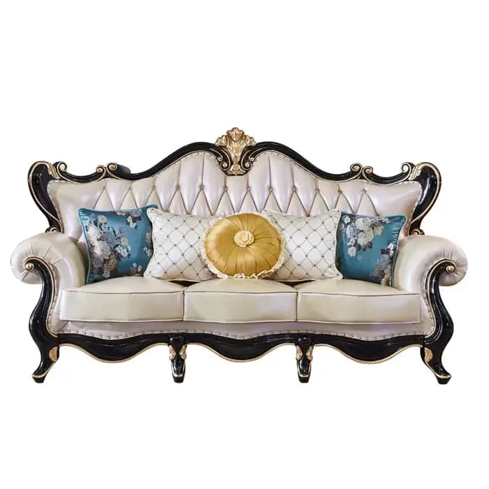 Sectionnel luxe salon canapé en cuir véritable moderne relaxant