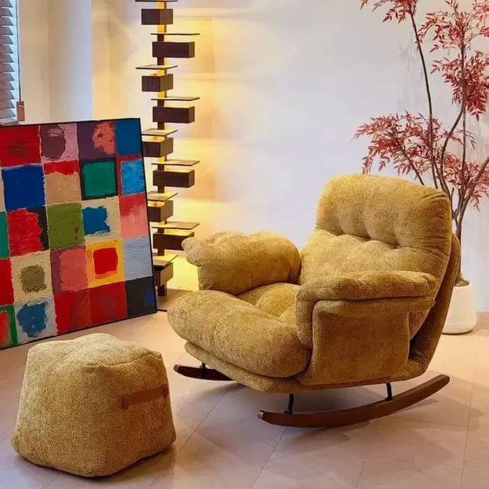 Fauteuils inclinables nordiques pour salon, fauteuils à bascule, pouf, fauteuils confortables pour salon, fauteuils ergonomiques, meubles de maison