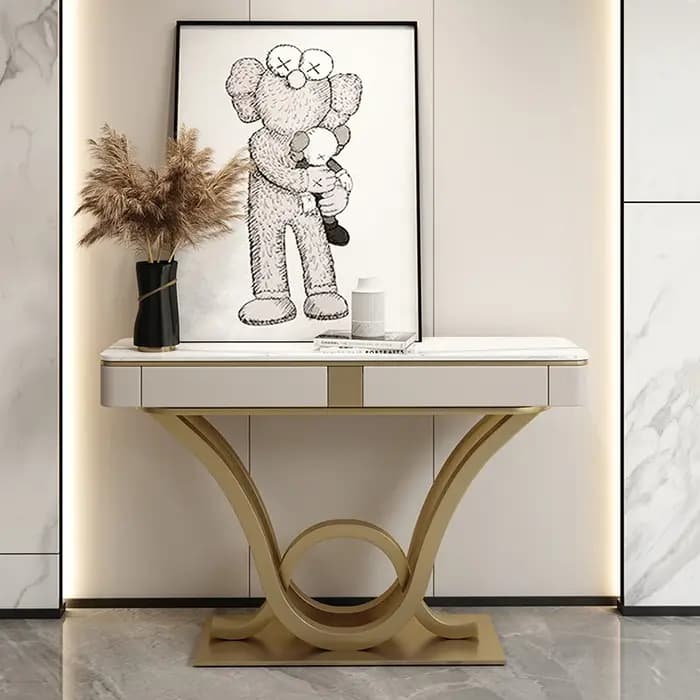 Tables consoles de luxe uniques au design moderne avec tiroirs
