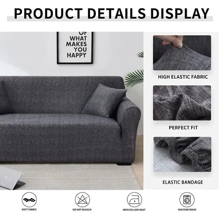 Housse de protection extensible pour canapé et fauteuil 1/2/3/4 places