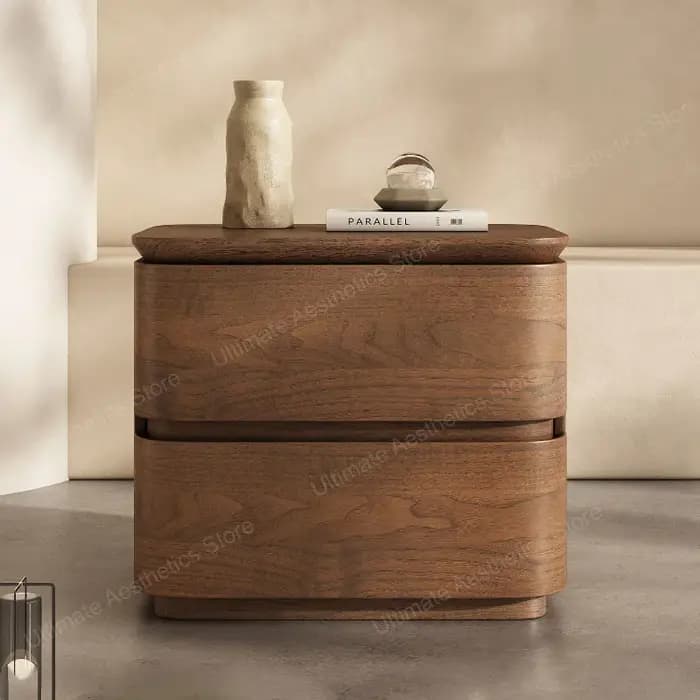 Table de chevet avec tiroirs