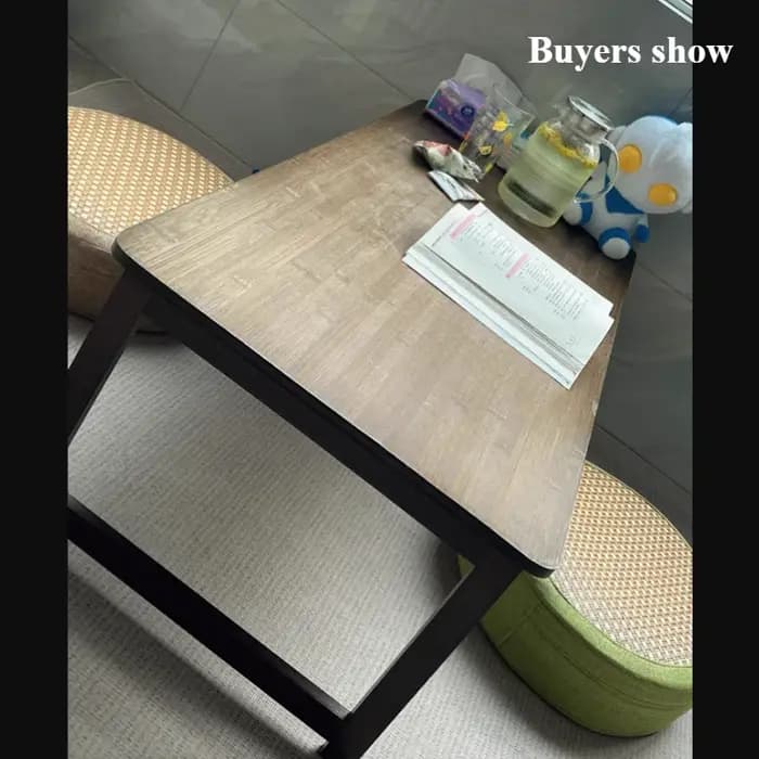 Table pliante en bois, table basse de balcon de baie vitrée japonaise, tatami pour la maison, la cha