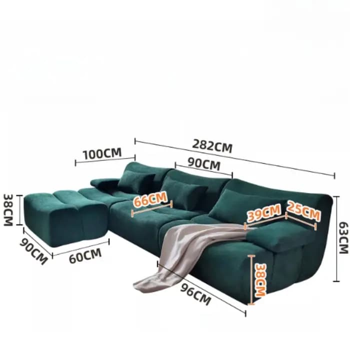 Canapé relax en tissu italien compressé sous vide, pour salon, en flanelle, avec pédale, en éponge,