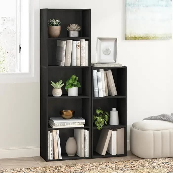 Étagère à 5 niveaux en forme de cube avec étagères ouvertes pour salon, chambre à coucher, bureau à