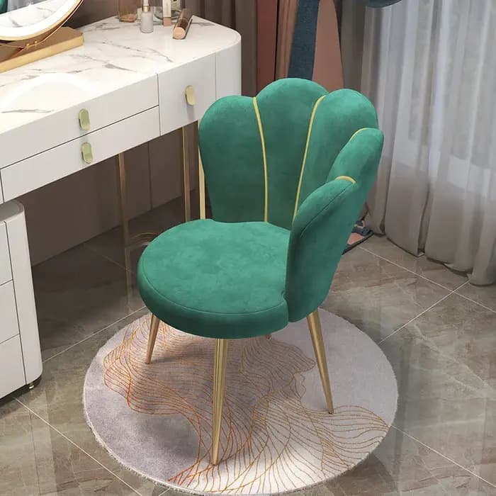 Chaises nordiques meubles de maison chaise de salle à manger de luxe salon réception dossier en velours doux manucure loisirs maquillage tabouret ins