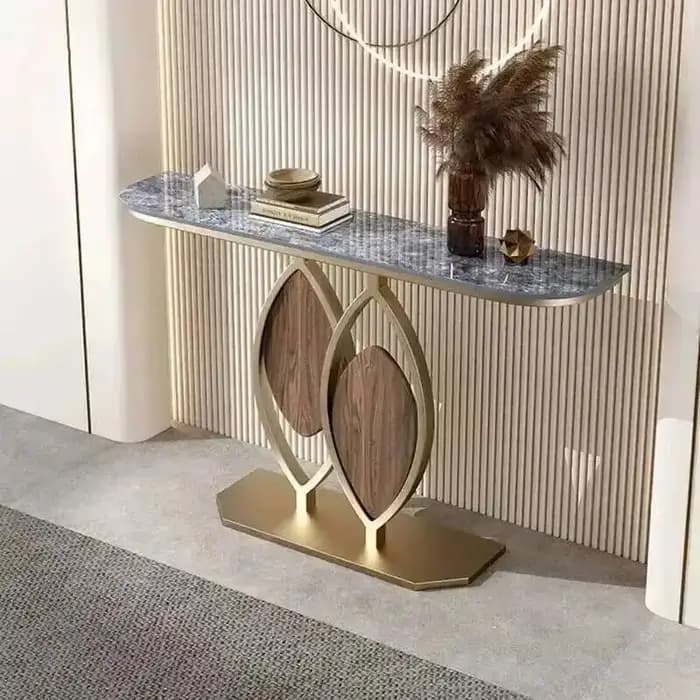 Console de couloir Tables de luxe Table créative d'entrée en ardoise pour meubles de salon italien a