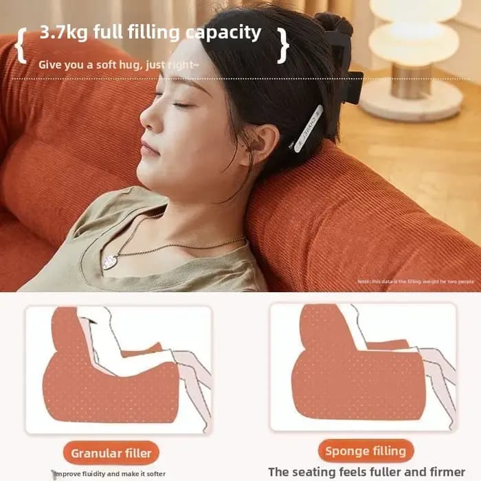 Pouf double extra-large - Canapé inclinable pour salon