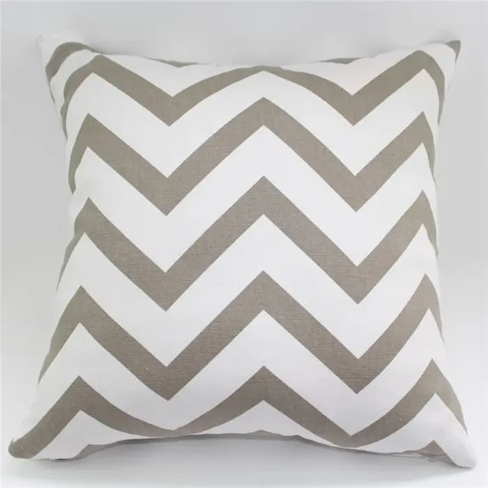Housse de coussin en toile de coton avec motif ondulé