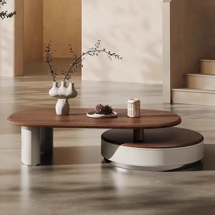 Table Basse extensible de luxe avec rangement