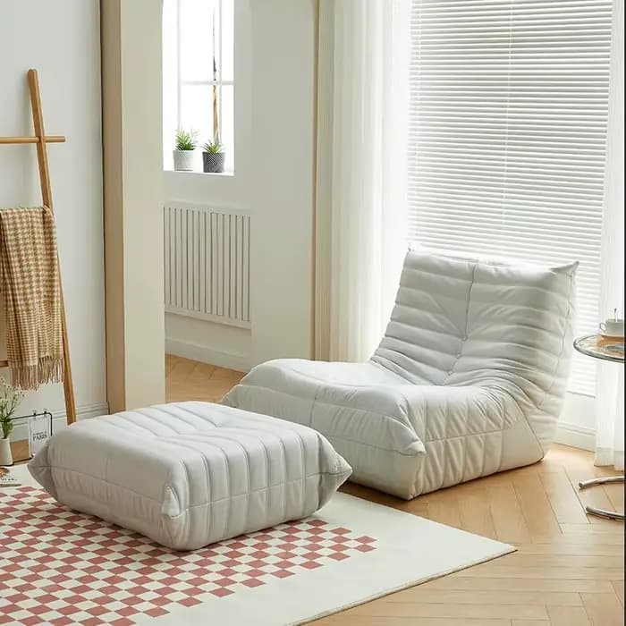 Canapé en mousse à siège unique, sans accoudoirs, paresseux, Chaise de feu confortable, pouf, pour adultes