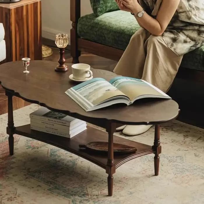 Tables basses classiques européennes Vintage à la mode multifonction rangement