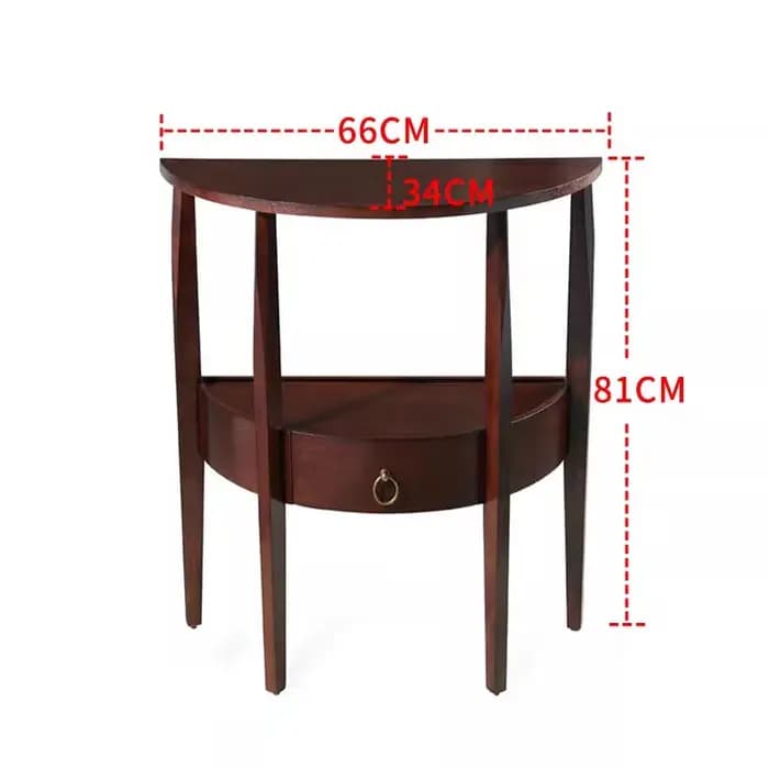 Table console étroite de style campagnard avec tiroir rétro Glamour